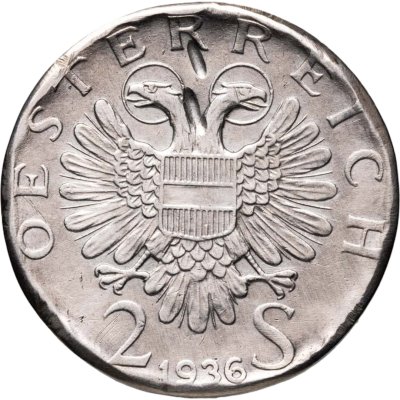 купить Австрия 2 шиллинга (shillings) 1936 200 лет со дня смерти Принца Евгения Савойского
