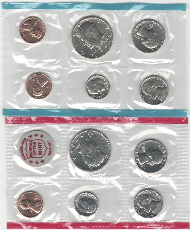купить США набор монет 1972 P+D (11 монет)