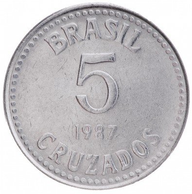 Купить 5 крузадо 1987 Бразилия