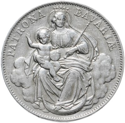 купить Германия, Бавария 1 талер 1865 "Людвиг II Мадонна", (ND)- без даты