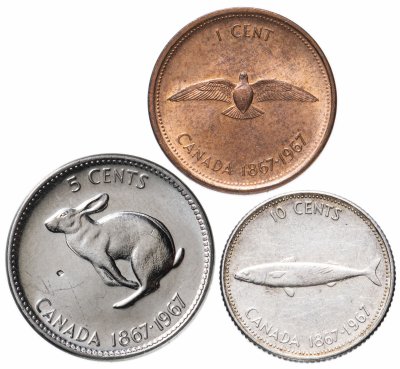 купить Канада набор из 3-х монет 1967
