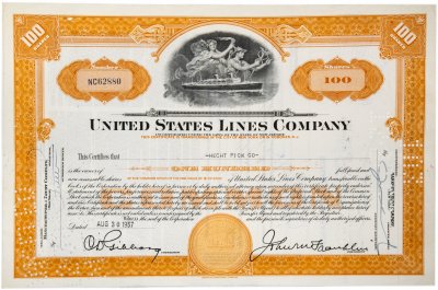 купить Акция США United States Lines Company, 1957 г.