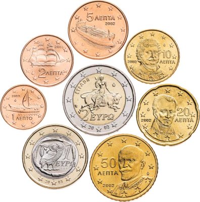 купить Греция набор монет евро 2002-2003 (8 монет)