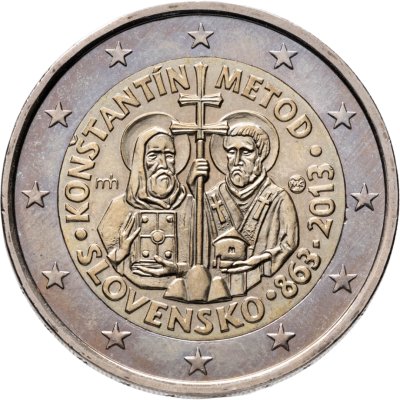 купить Словакия 2 евро 2013 "1150 лет прибытия Кирилла и Мефодия с миссией в Великую Моравию"