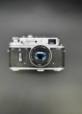 купить Фотоаппарат "Зоркий-4" с объективом "Юпитер-8" № 6214005 в оригинальной коробке с документами, металл, стекло, картон, Красногорский механический завод (КМЗ), СССР, 1962 г.