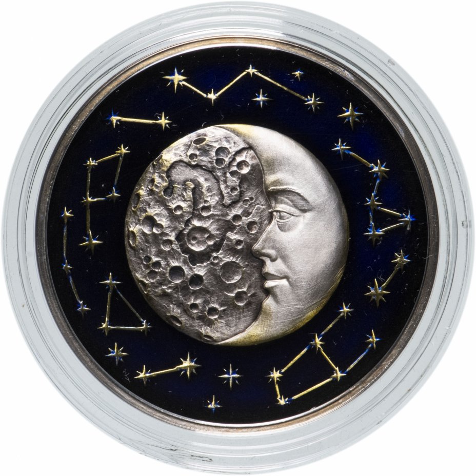 купить Остров Ниуэ 5 доллара 2017 "Небесные тела  - Луна", в футляре с сертификатом
