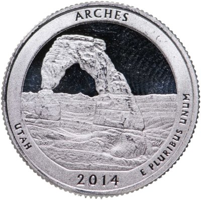 купить США 1/4 доллара (25 центов, квотер) 2014 S — "Национальный парк Арчес" (23-й парк)