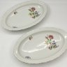 Купить Пара сервировочных блюд (селедочниц) овальной формы с декором в виде полевых цветов, фарфор, деколь, золочение, Kahla, ГДР, 1960-1990 гг.