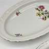 Купить Пара сервировочных блюд (селедочниц) овальной формы с декором в виде полевых цветов, фарфор, деколь, золочение, Kahla, ГДР, 1960-1990 гг.
