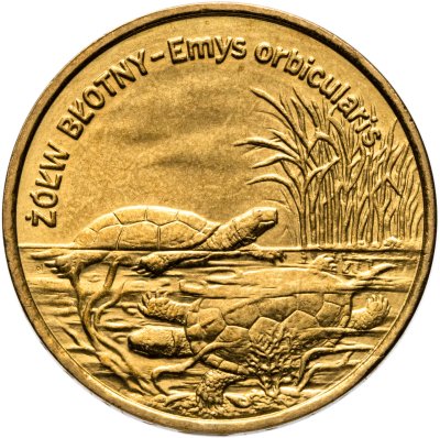 купить Польша 2 злотых 2002 "Болотная черепаха"