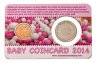 Купить Нидерланды 1 евро цент и жетон 2014  "Первый цент ребенка - Девочка" BU официальный блистер