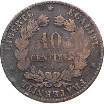 купить Франция 10 сантимов (centimes) 1881
