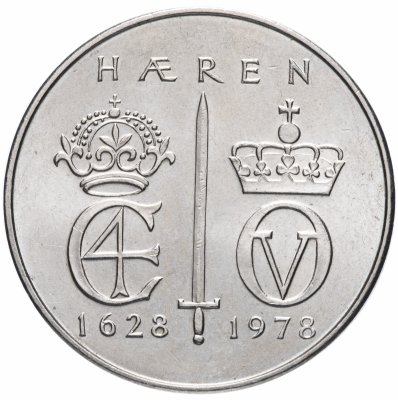 купить Норвегия 5 крон (kroner) 1978 "350 лет норвежской армии"