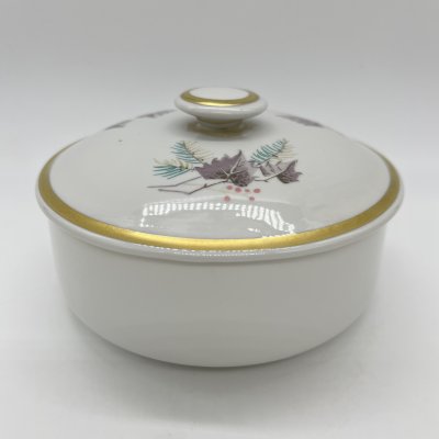 купить Шкатулка, украшенная растительным декором, Carl Alberti, фарфор, деколь, золочение, ГДР, 1950-1960 гг.