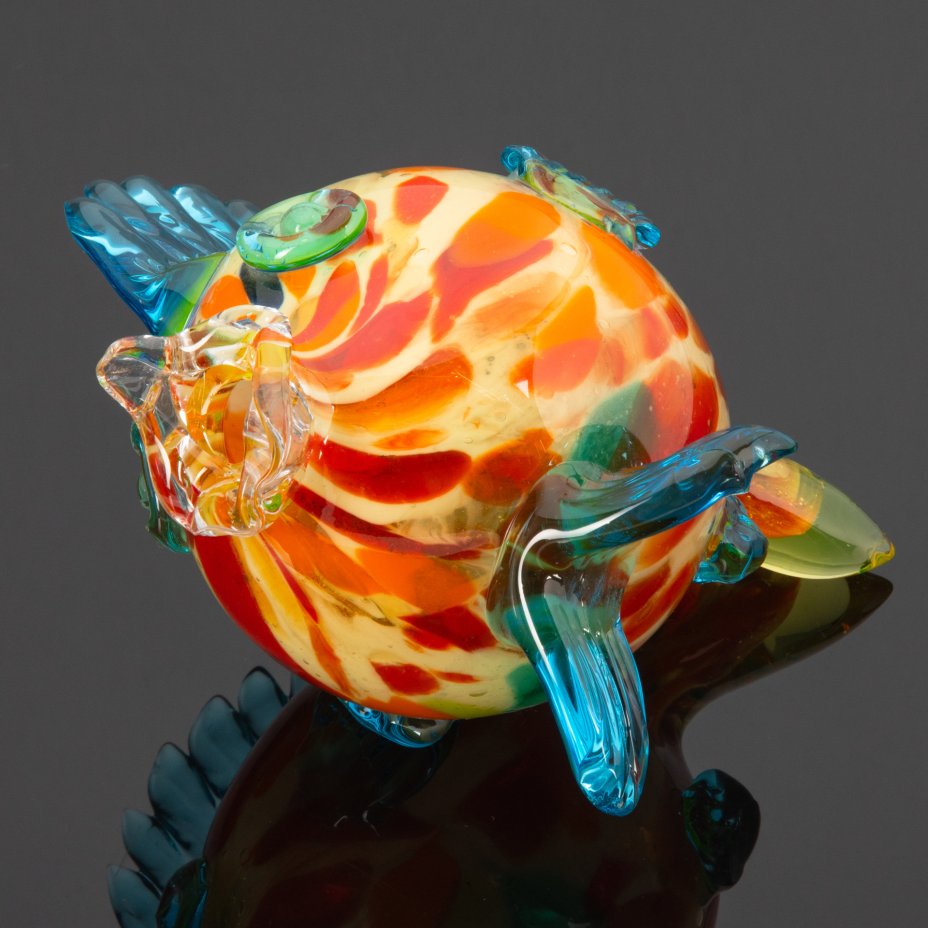 Статуэтка \"Рыба\", выполненная в технике tutti-frutti, стекло, Муранское ...