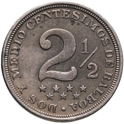 Купить Панама 2 1/2 сентесимо (centesimos) 1916