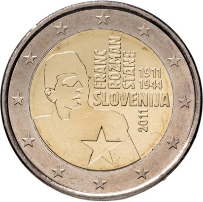 купить Словения 2 евро 2011 "100 лет со дня рождения Франца Розмана"
