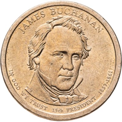 купить США 1 dollar (доллар) 2010 "Джеймс Бьюкенен (15-й президент США)", знак монетного двора: "D" - Денвер