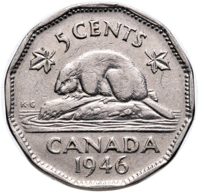 купить Канада 5 центов (cents) 1946
