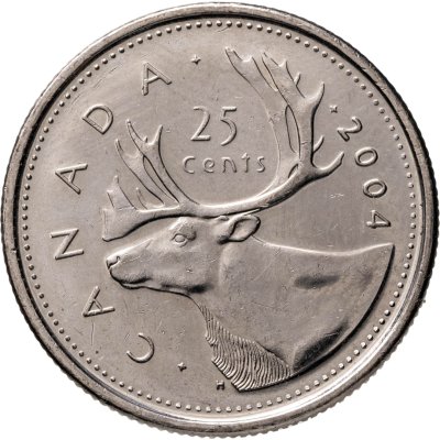 купить Канада 25 центов (cents) 2004