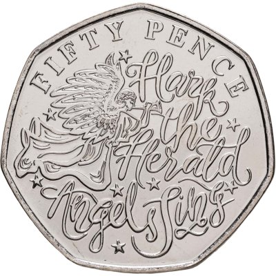 купить Гернси 50 пенсов 2020 "Рождественские гимны - Hark The Herald Angels Sing"