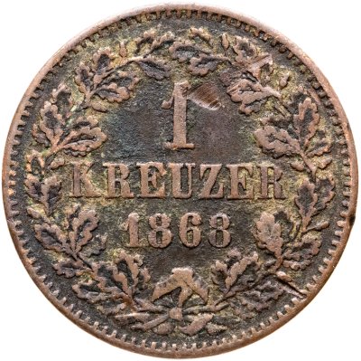 купить Баден 1 крейцер 1868