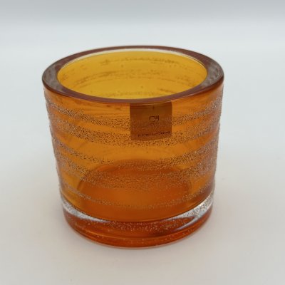 купить Подсвечник оранжевого цвета, рассчитанный на одну свечу, Leonardo, стекло, Германия, 2010-2015 гг.