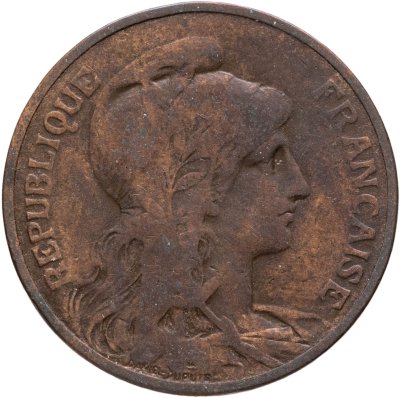 купить Франция 5 сантимов (centimes) 1898-1917 (случайный год)