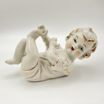 купить Статуэтка "Младенец", фарфор, роспись, золочение, Западная Европа, 1930-1950 гг.