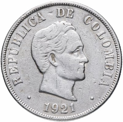 купить Колумбия 50 сентаво (centavos) 1921