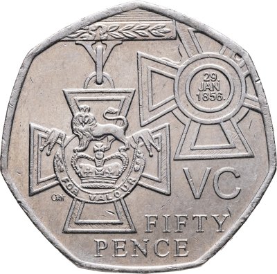 купить Великобритания 50 пенсов 2006 "150 лет со дня учреждения "Креста Виктории"