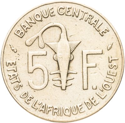 купить Западная Африка (BCEAO) 5 франков (francs) 1987