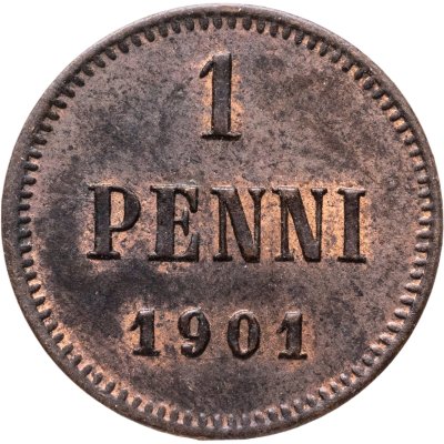 купить 1 пенни (penni) 1901, монета для Финляндии