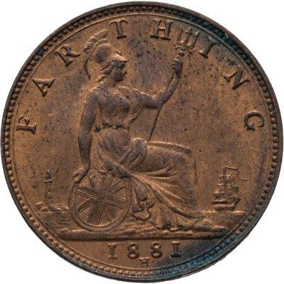 купить Великобритания 1 фартинг (farthing) 1881