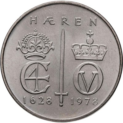 купить Норвегия 5 крон 1978 "350 лет норвежской армии"