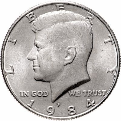 купить США 50 центов (1/2 доллара, half dollar) 1984 P Kennedy Half Dollar (Кеннеди) знак монетного двора "P" - Филадельфия