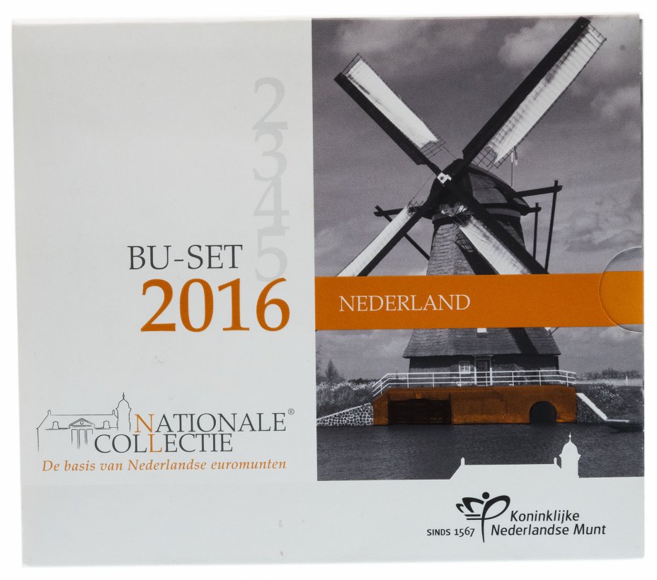 купить Нидерланды полный годовой набор евро для обращения 2016 (8 штук, UNC), в официальном буклете