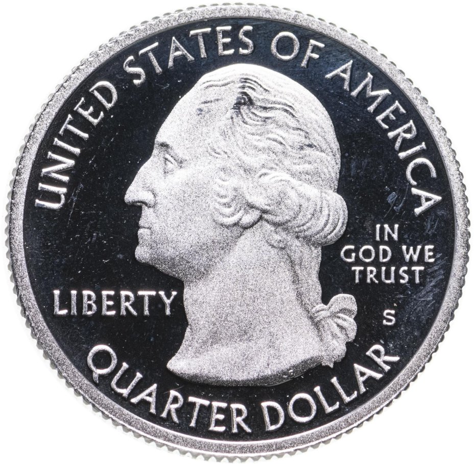 Монета США 25 центов (квотер, 1/4 доллара, quarter dollar) 2013 S ...