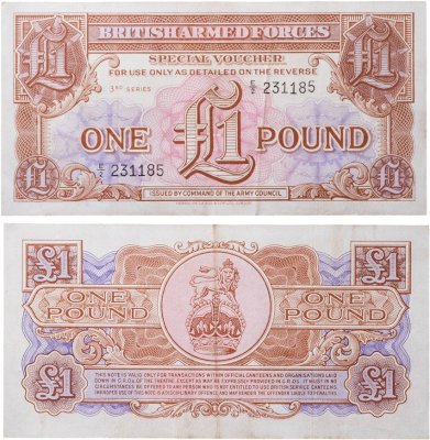 купить Великобритания 1 фунт 1948-1956 Военный ваучер