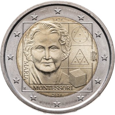 купить Италия 2 евро (euro) 2020 150 лет со дня рождения Марии Монтессори