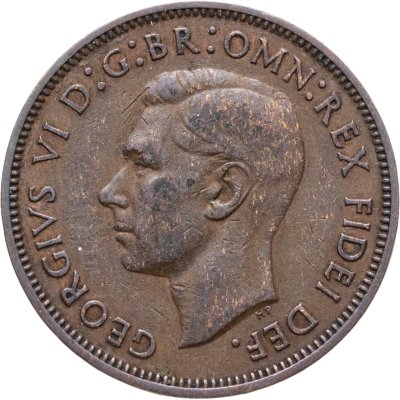 купить Великобритания 1/2 пенни (penny) 1952