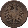 Купить Германия 2 пфеннига (pfennig) 1875 G  знак монетного двора: "G" - Карлсруэ