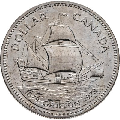 купить Канада 1 доллар (dollar) 1979 300 лет кораблю "Грифон"