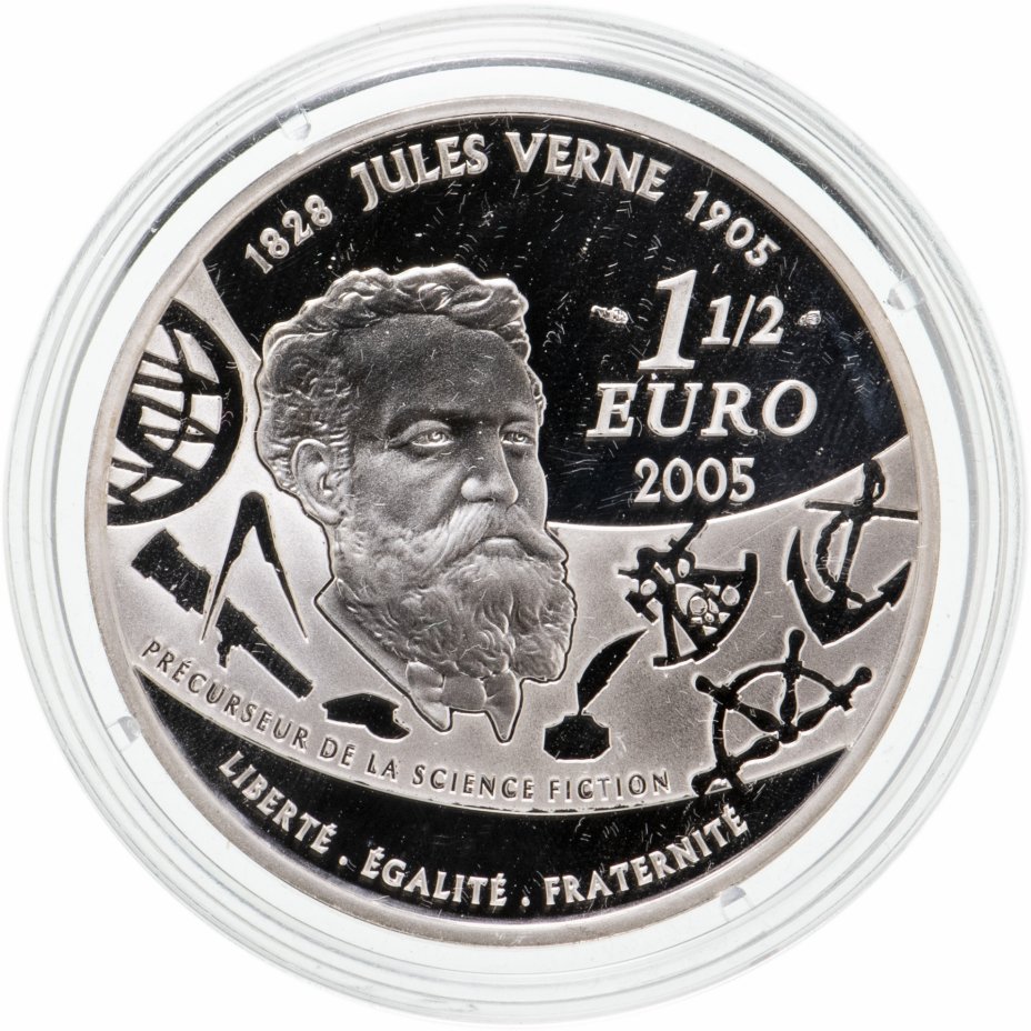 купить Франция 1,5 евро 2005 «Жуль Верн - Вокруг света за 80 дней»