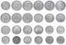 Купить Набор из 24х серебряных монет 1922-1930 гг. (10, 15 и 20 копеек)