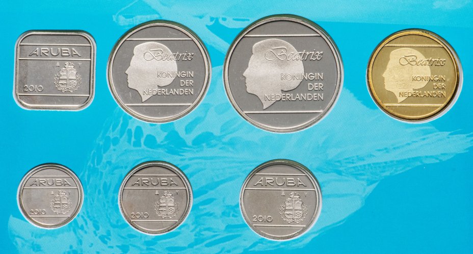 купить Аруба 2010 официальный набор монет из 7 монет BU в буклете