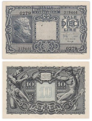 купить Италия 10 лир 1944