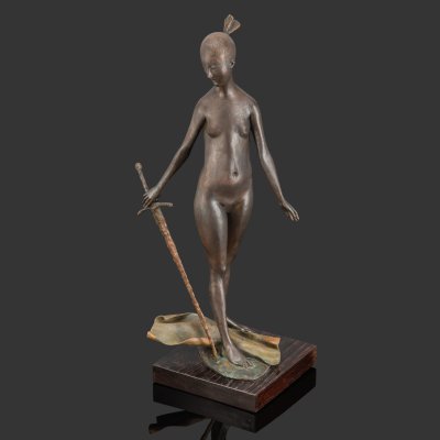 купить Скульптура "Юдифь", бронза, дерево, Российская Федерация, 2004 г.