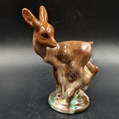 купить Статуэтка "Олененок", керамика, поливы, СССР, 1960-1990 гг.