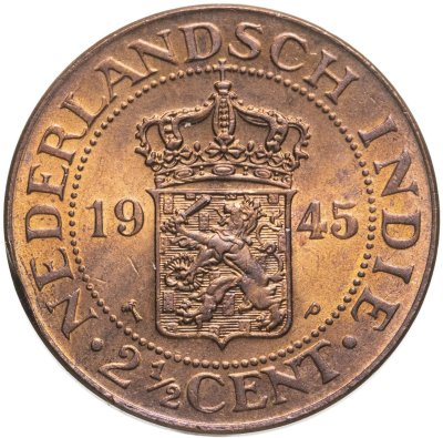 купить Голландская Ост-Индия 2 1/2 цента (cent) 1945 (Индонезия, колония Нидерландов)